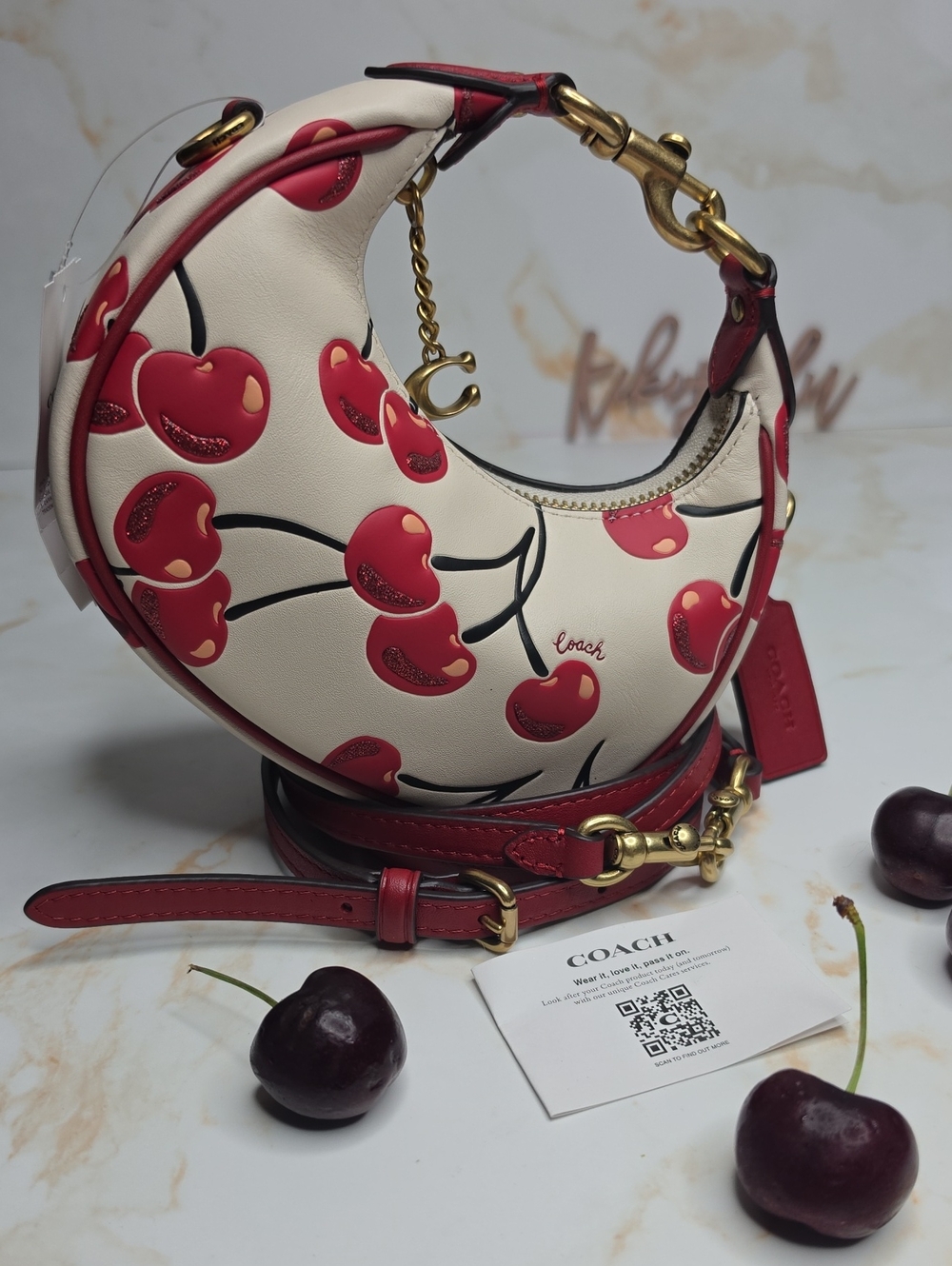 COACH Jonie Bag With Cherry Print Crossbody New